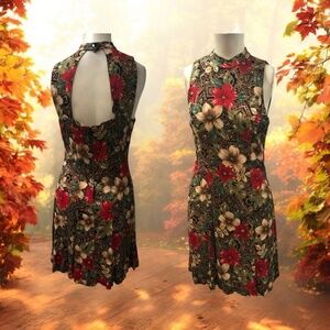 R.J Stevens, Woman, Dress Fall, Flowers,Sz 8,100% Rayon,Made in USA,Sleeveless.!